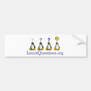 Linux Questions Logo Bumper Sticker
