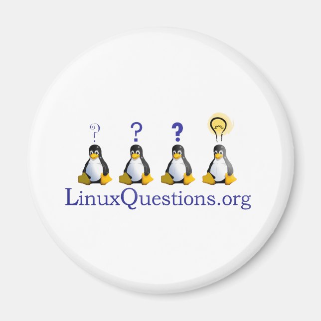 Linux Questions Logo Magnet (Front)