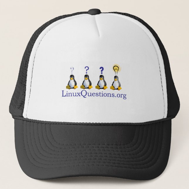 Linux Questions Logo Trucker Hat (Front)