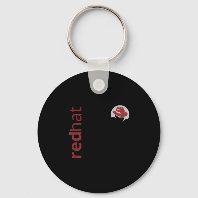 Linux Red Hat Fan Tee Tux Penguin Open Source Os L Keychain (Front)