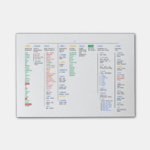 Linux root Directory Post-it Notes