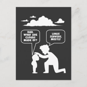 Linux Software Developer Computer Programmer Nerd Postcard