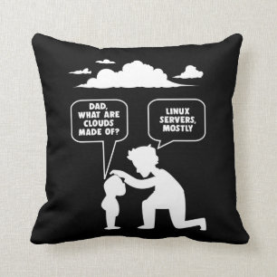 Linux Software Developer Computer Programmer Nerd Throw Pillow