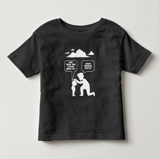 Linux Software Developer Computer Programmer Nerd Toddler T-shirt (Front)