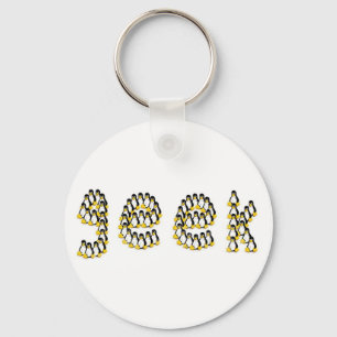 Linux Tux Geek Keychain