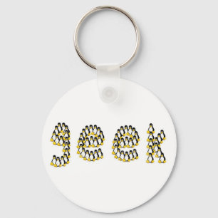 Linux Tux Geek Keychain