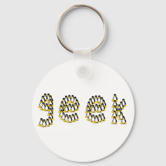 Linux Tux Geek Keychain
