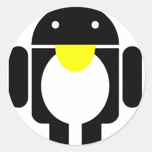 Linux Tux penguin android Classic Round Sticker
