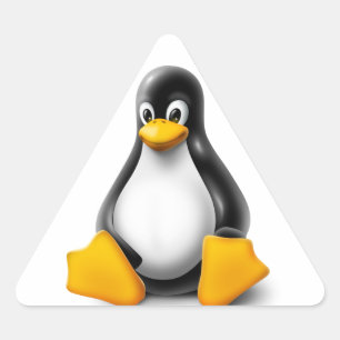 Linux Tux the Penguin Triangle Sticker