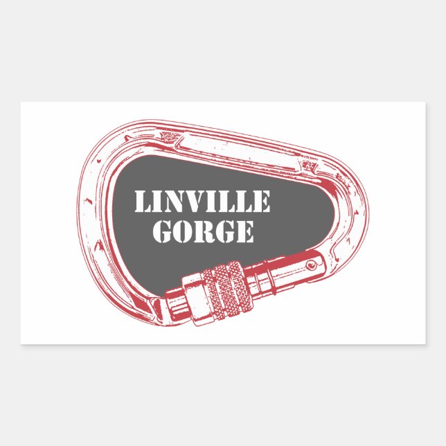 Linville Gorge Climbing Carabiner Sticker (Front)