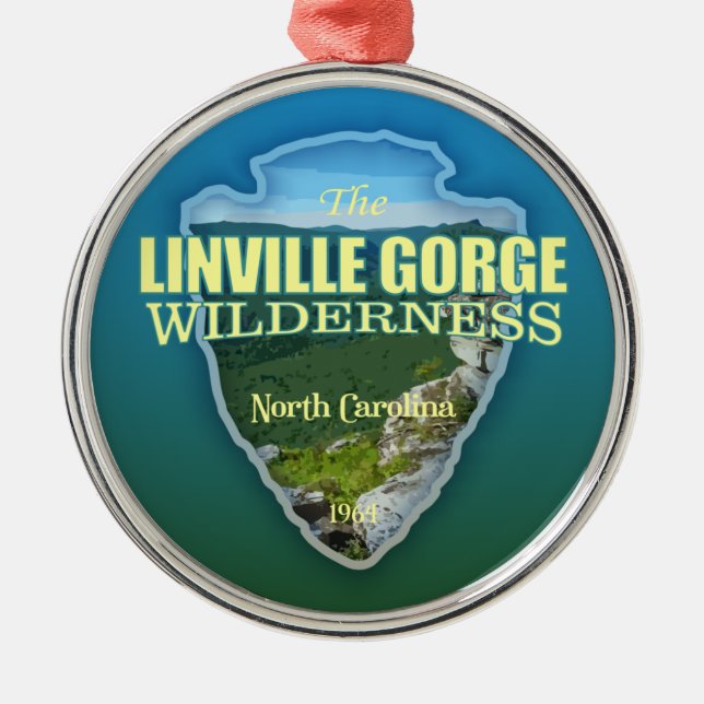 Linville Gorge WA (arrowhead) Metal Ornament (Front)