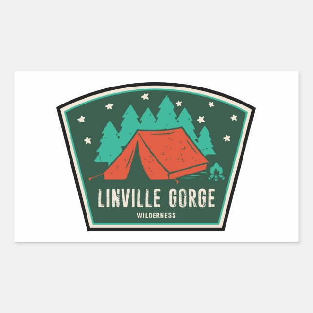 Linville Gorge Wilderness North Carolina Camping Sticker (Front)