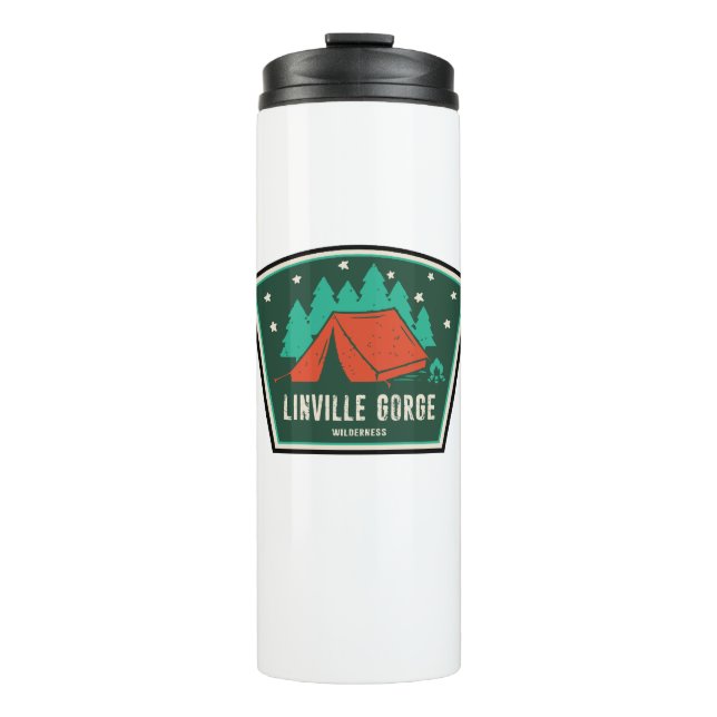 Linville Gorge Wilderness North Carolina Camping Thermal Tumbler (Front)