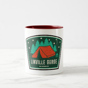 Linville Gorge Wilderness North Carolina Camping Two-Tone Coffee Mug