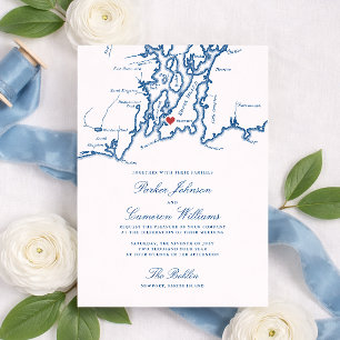 L'invitation de mariage Bohlin – Carte de Newport