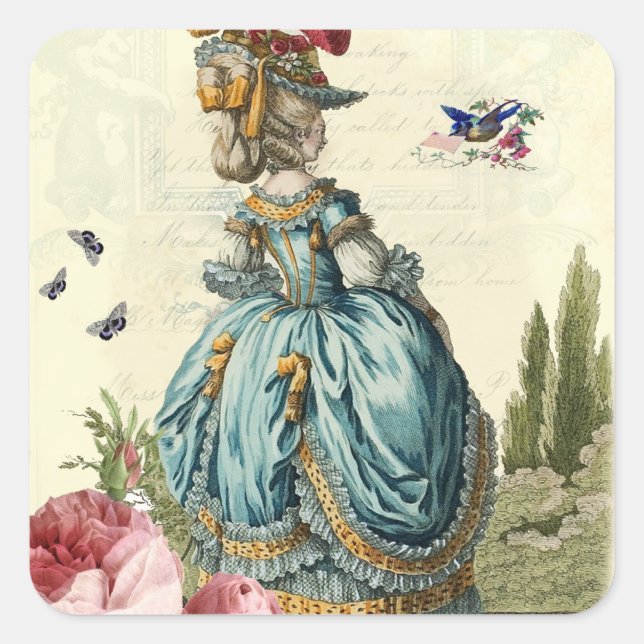 l'invitation (square) square sticker (Front)