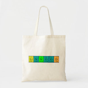 Linwood periodic table name tote bag