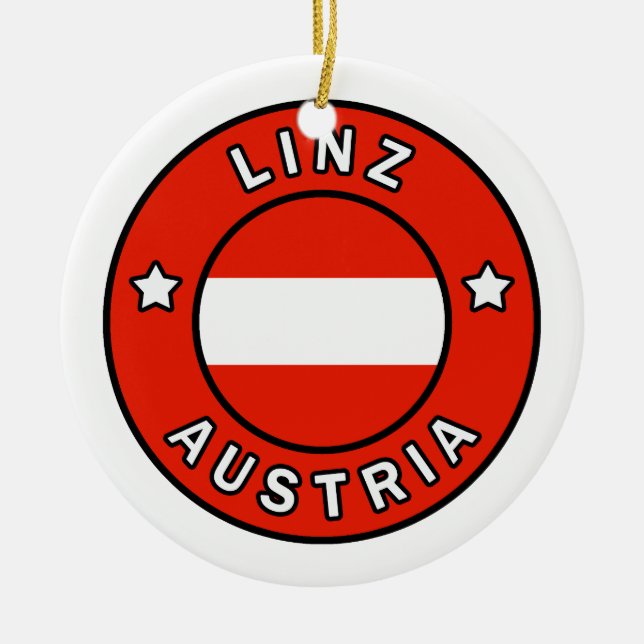 Linz Austria Ceramic Ornament (Front)