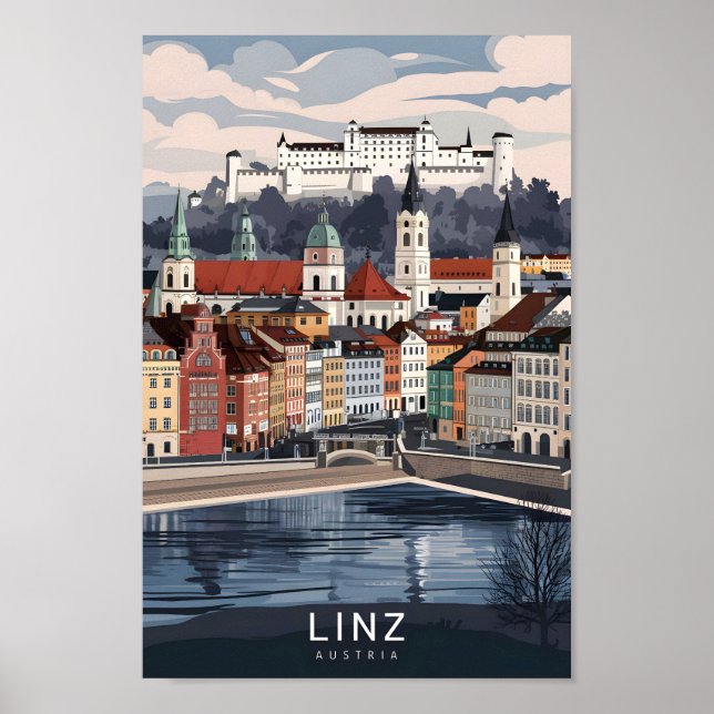 Linz Austria Famous Travel Place Poster (Front)