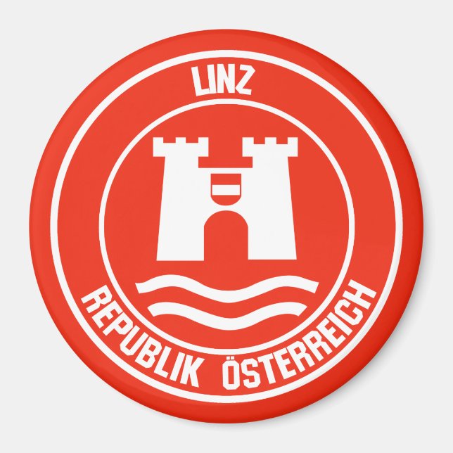 Linz Round Emblem Magnet (Front)