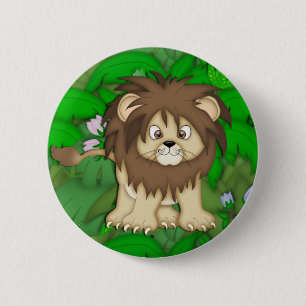 Lion1 2 Inch Round Button