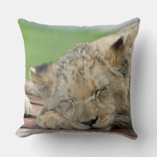 Lion 014 throw pillow