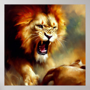 Lion (10) Wild Cat  Poster