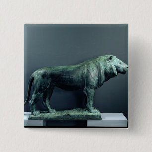 Lion, 1904 2 inch square button
