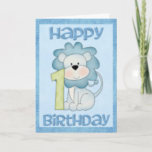 Lion 1ère carte d'anniversaire