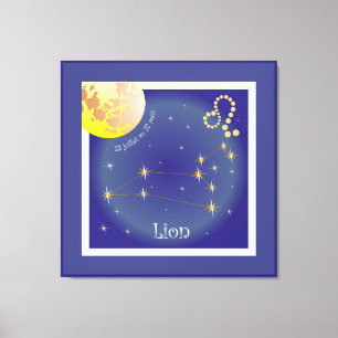 Lion 23 juillet au 22 août canvas print