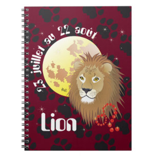 Lion 23 juillet au 22 août Carnet Notebook