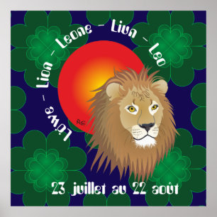 Lion 23 juillet au 22 août Poster