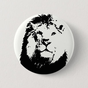 Lion 2 Inch Round Button