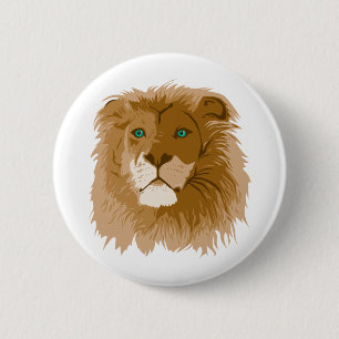 Lion 2 Inch Round Button