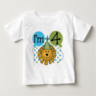 Lion 4th Birthday T-shirts and Gifts