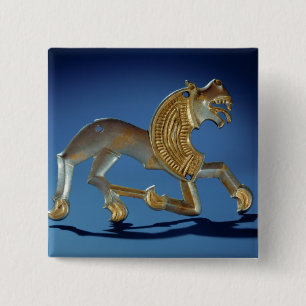 Lion, 6th- 7th century BC 2 Inch Square Button
