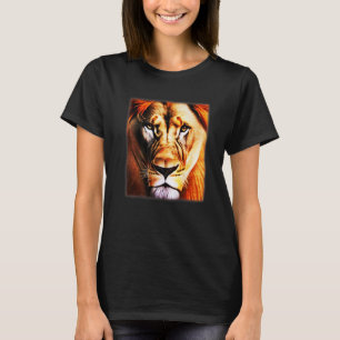 Lion Africa predator print head imprint with wild  T-Shirt