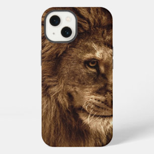 Lion against stormy sky iPhone 13 case