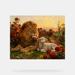 Lion & Agneau dans les Roses