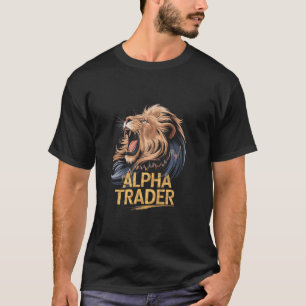 Lion Alpha Trader Candlestick Chart Wall Street Tr T-Shirt
