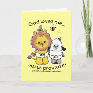 Lion and Lamb Babies Card
