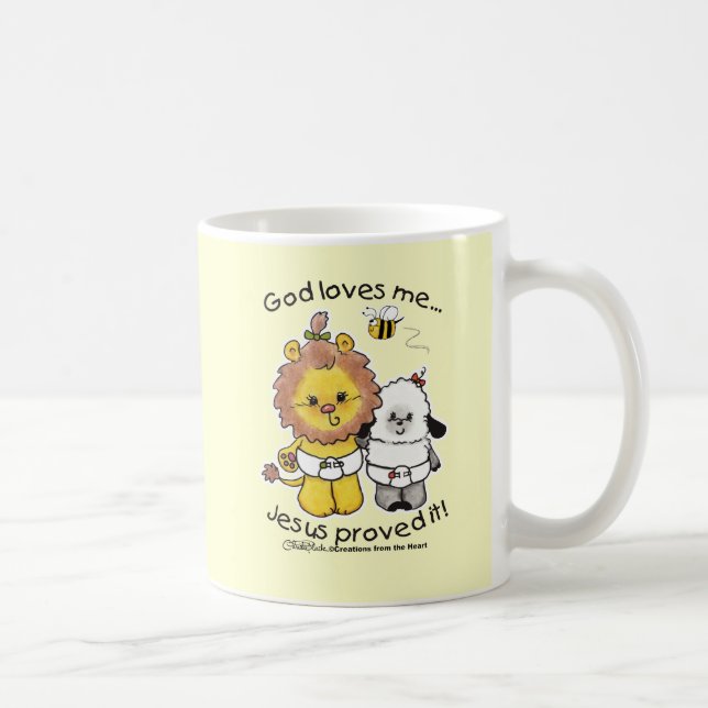 Lion and Lamb Babies Coffee Mug (Right)