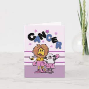 Lion and Lamb Boxers-Make Cancer Black and Blue Card