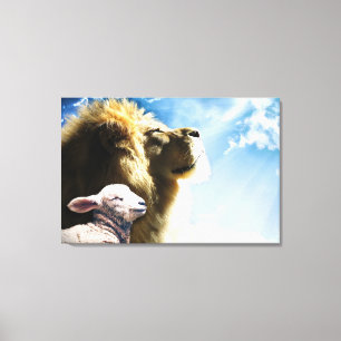 Lion and Lamb Canvas Art
