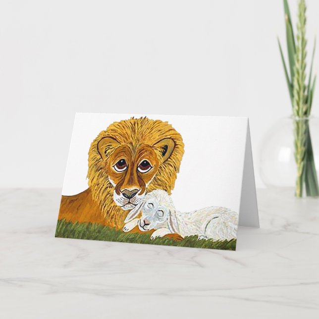 Lion And Lamb Card (Front)