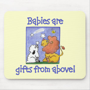 Lion and Lamb catch falling stars Mouse Pad