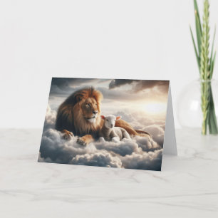 Lion and Lamb Greeting Card