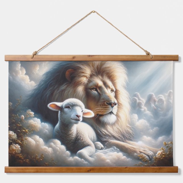 Lion and Lamb Hanging Tapestry (Front)