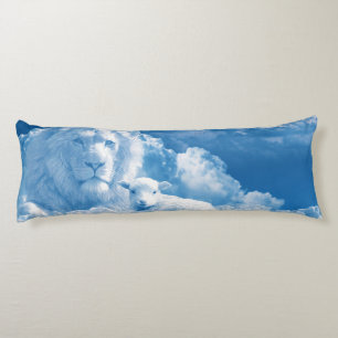 Lion and Lamb in the Clouds Body Pillow