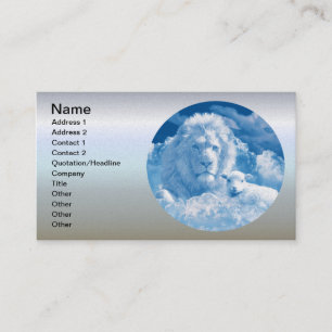 Lion and Lamb in the Clouds Business Card